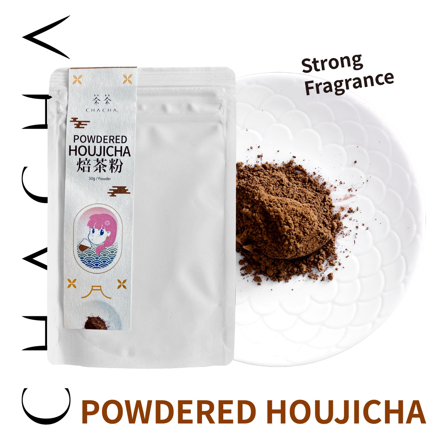 CHA CHA Houjicha Powder (Japanese Tea) 焙茶粉 50g