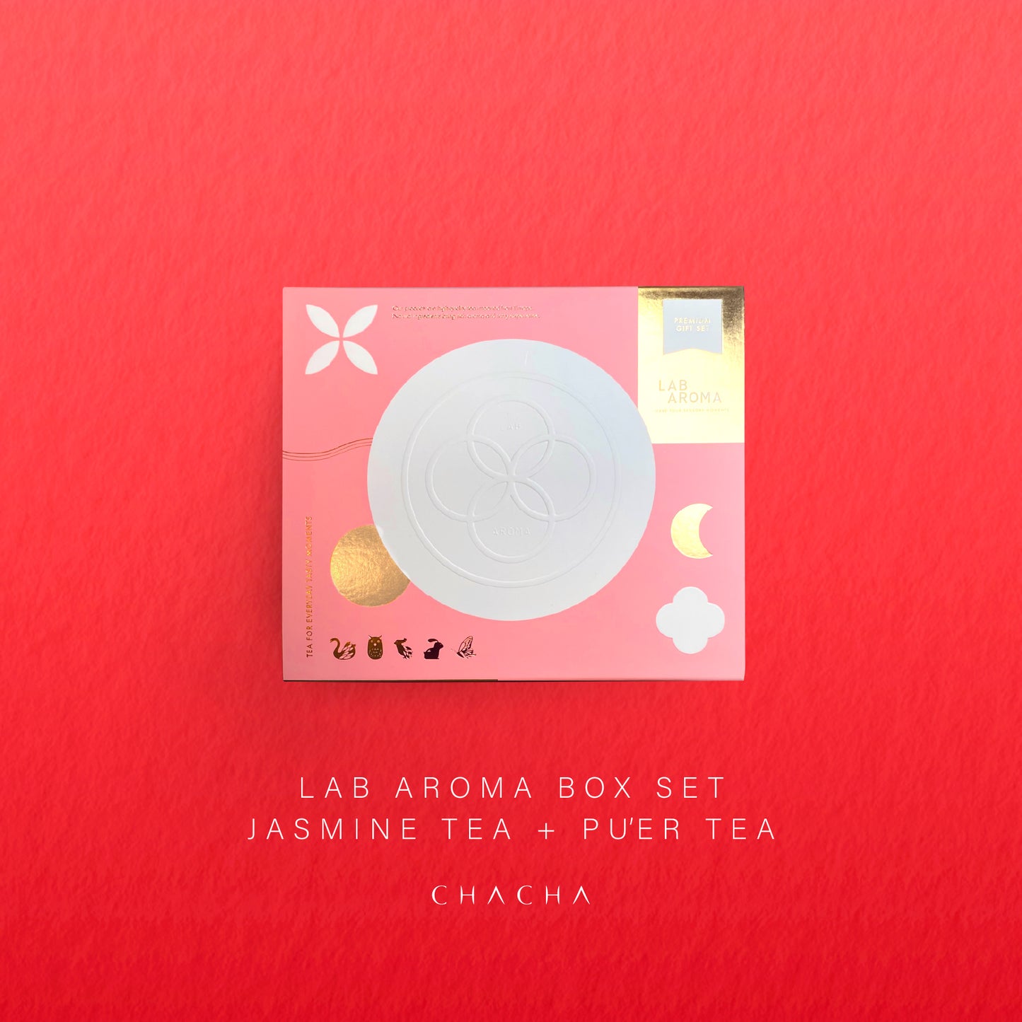 LAB AROMA BOX SET - Jasmine tea leaf 80g + PU'ER Tea leaf 100g