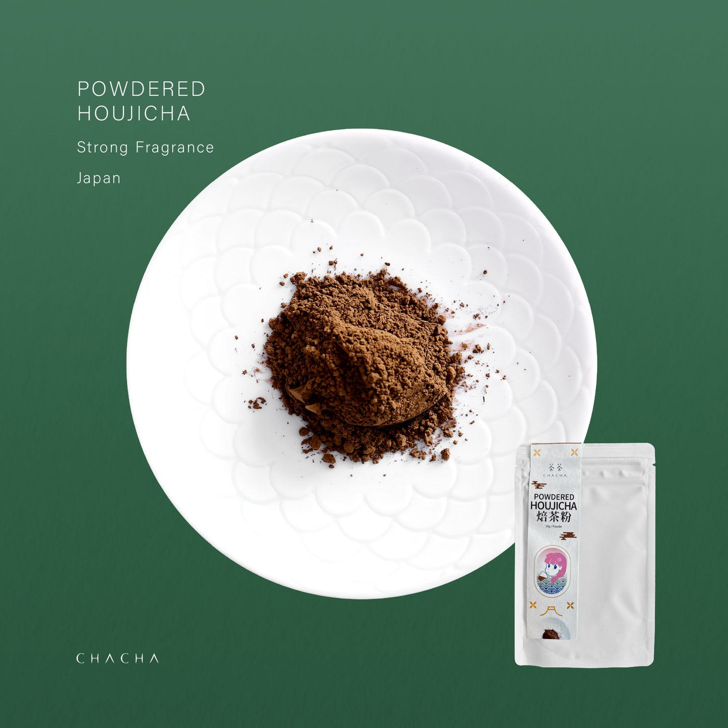 CHA CHA Houjicha Powder (Japanese Tea) 焙茶粉 50g (Best before 16 April 2026)