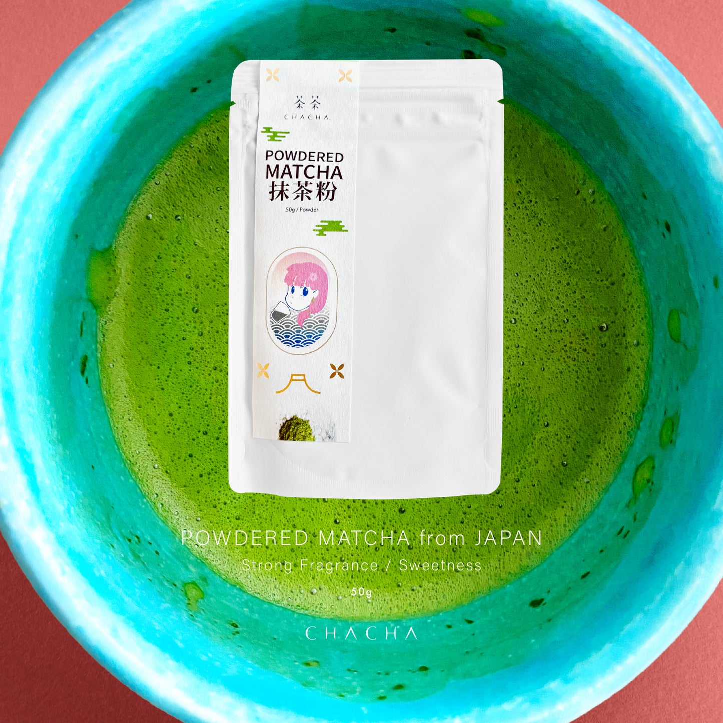 Great-Value Set / Cha Cha Hong Kong Style Milk Tea Leaves 150g x 1pcs + CHA CHA MATCHA POWDER (FROM JAPAN) 50G X 1pc